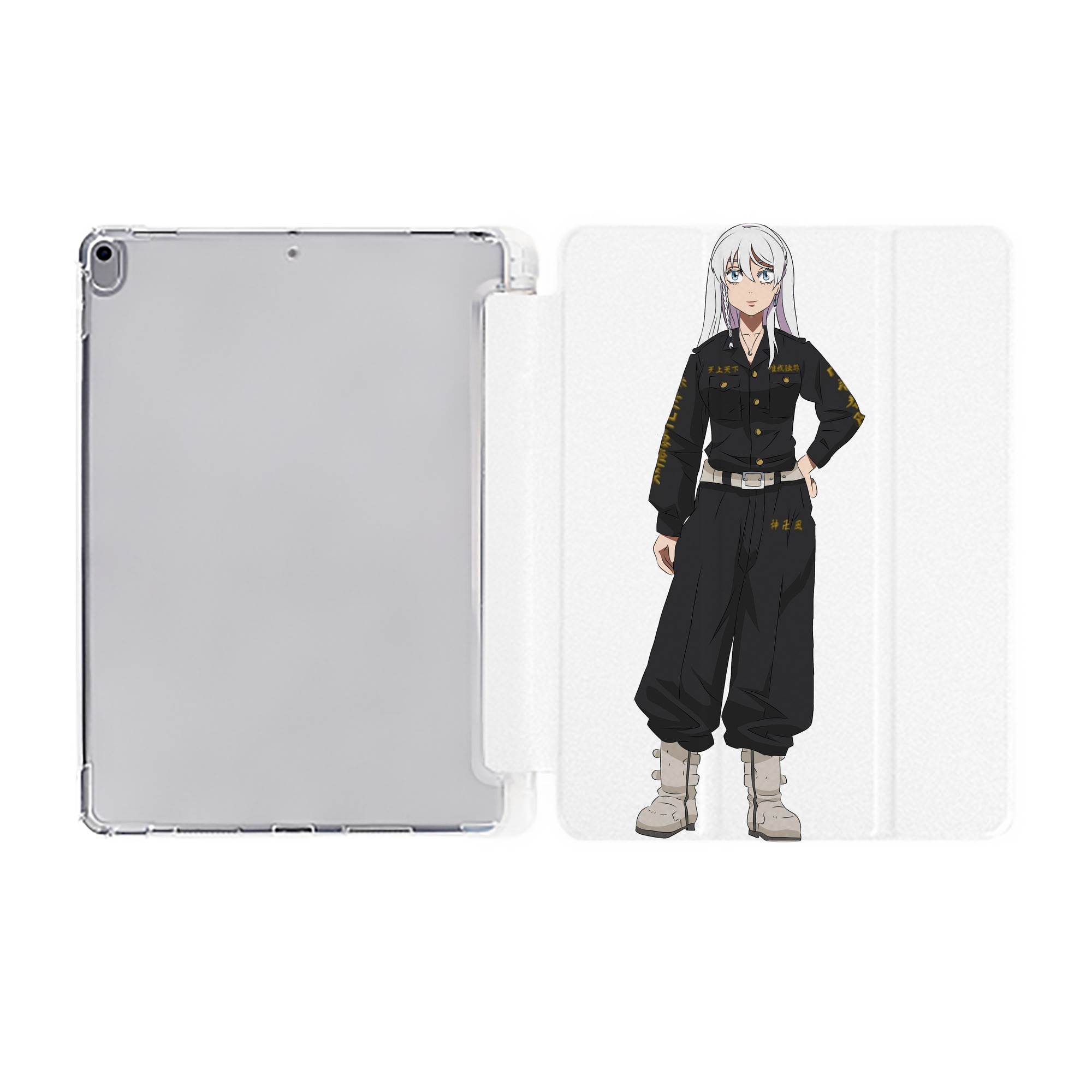 （画像用） 東京リベンジャーズ Tokyo Revengers IPad ケース ペン収納付き 三つ折りスタンド PUレザー×シリコン 対応機種9.5/10.5/10.9インチ